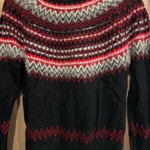 Tommy Hilfiger Navy and Red Fair Isle Sweater